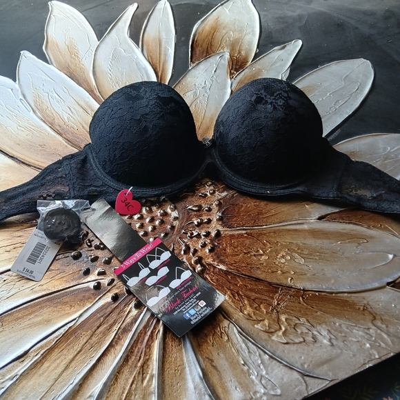 5 Ways Convertable Bra Black Fuchsia By Secret Lace - Picture 6 of 9